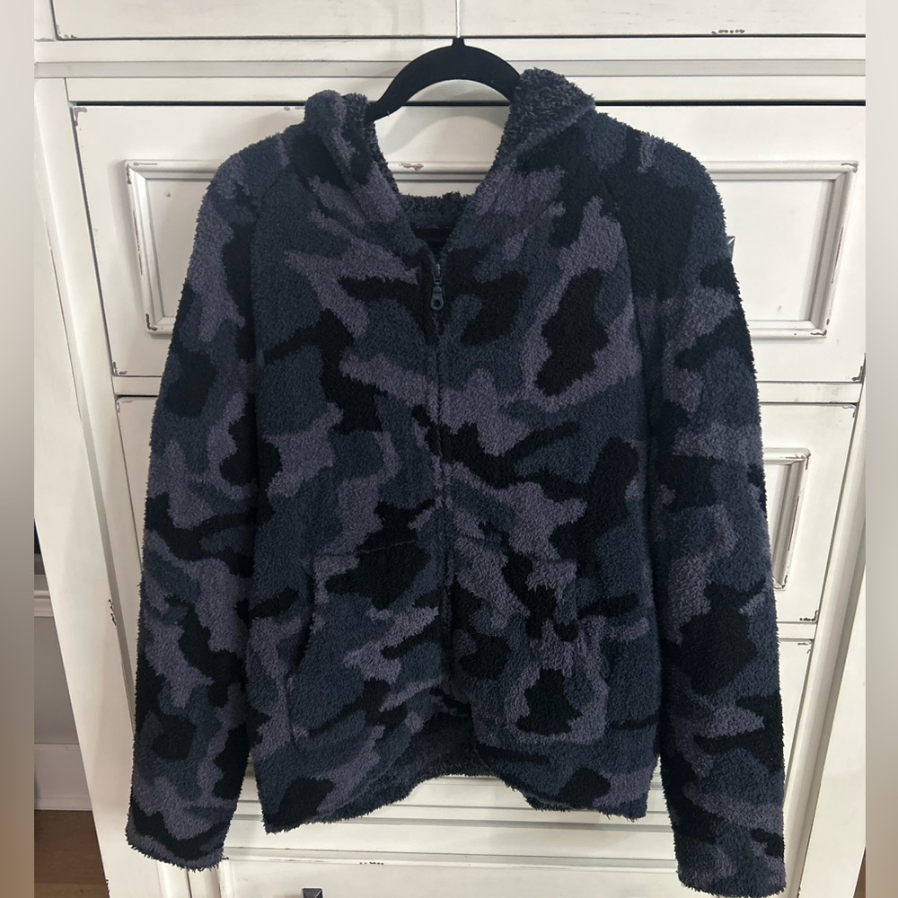 Barefoot Dreams cozychic camp zip up hoodie Size Med